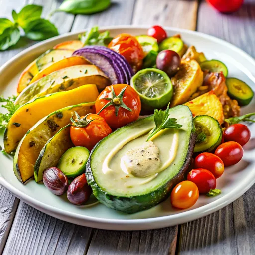 Kaszotto z awokado i pieczonymi warzywami